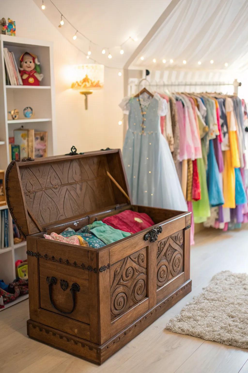 Offering covered storage stylishly through a chic chest.