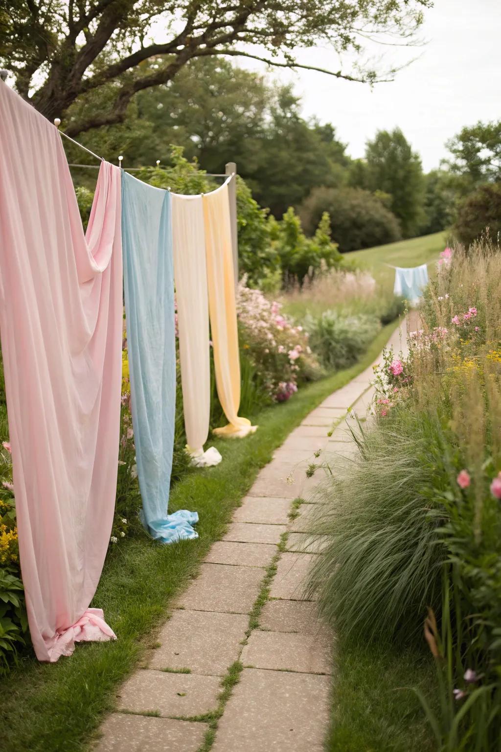 Elevate your trail with opulent pastel fabrics.