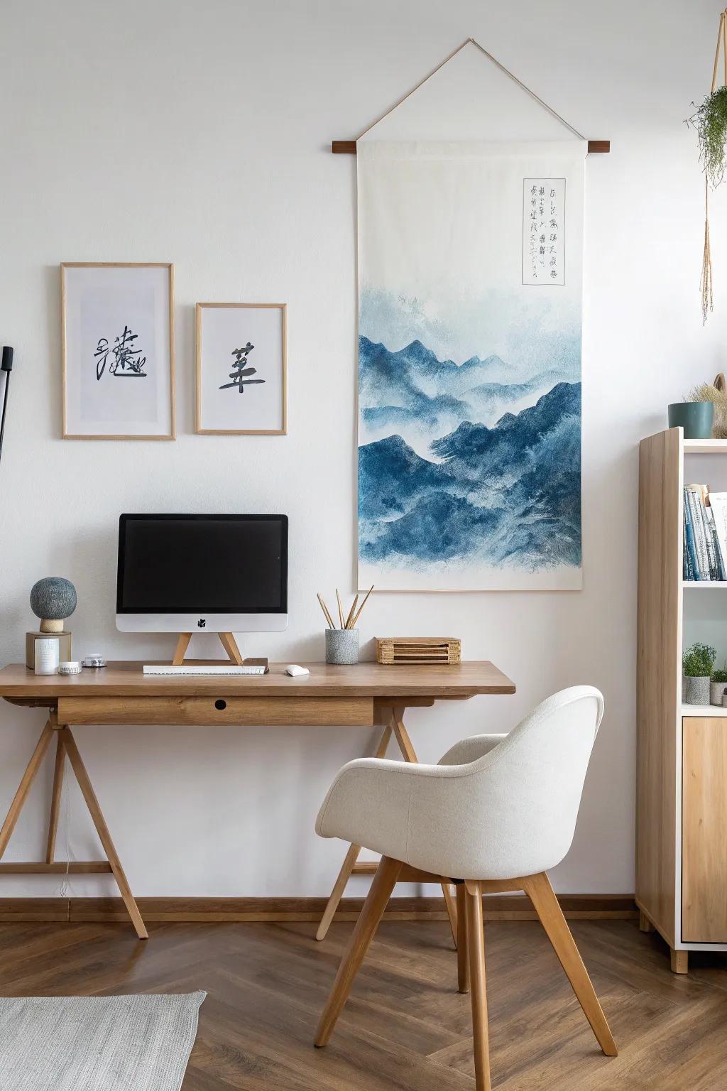 Single-color writing is simultaneously striking and soothing.