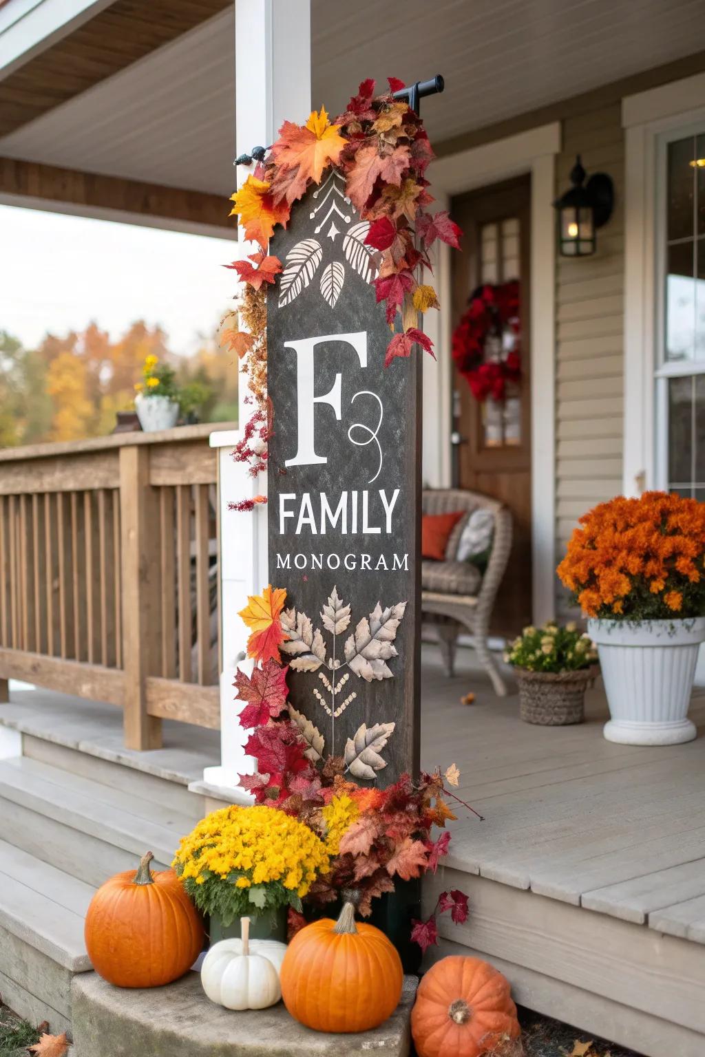 Celebrate your family with a personalized monogram marker.