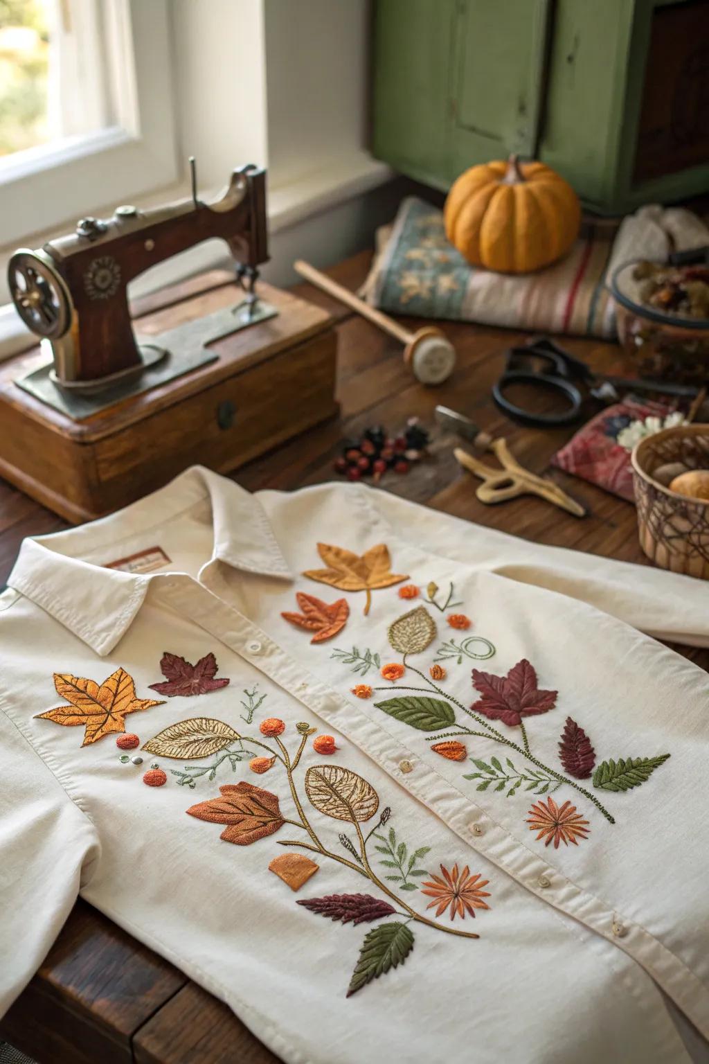 Elegant embroidery elevates fall fashion.