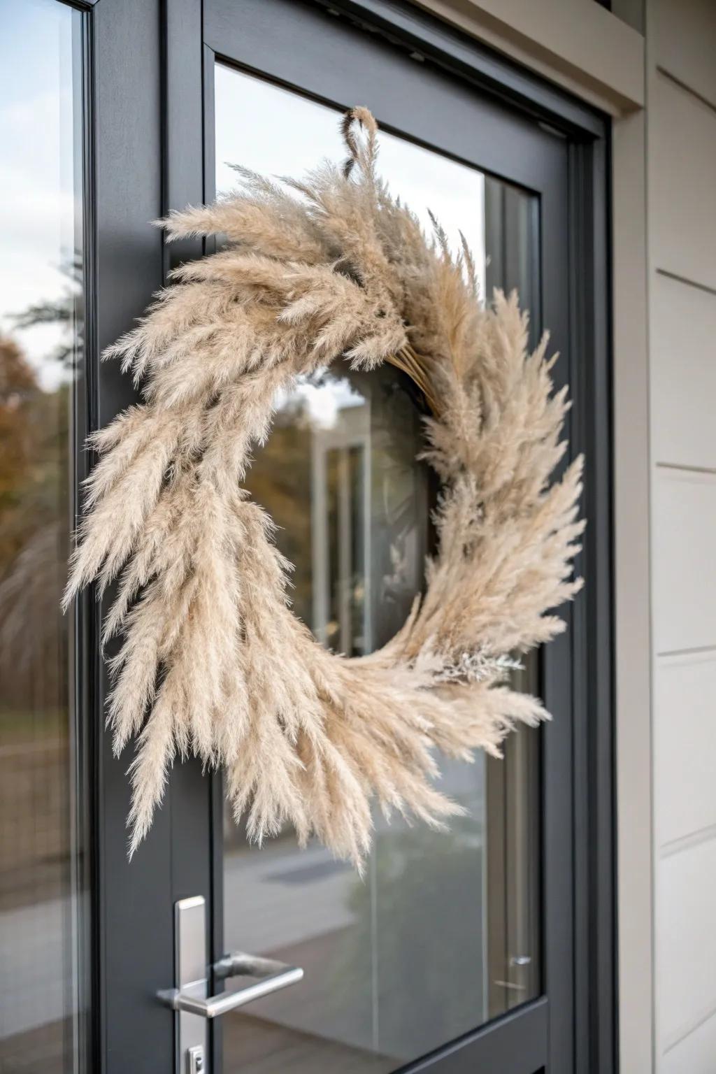Corynephus grass proffers a contemporary and refined element to your doorway.