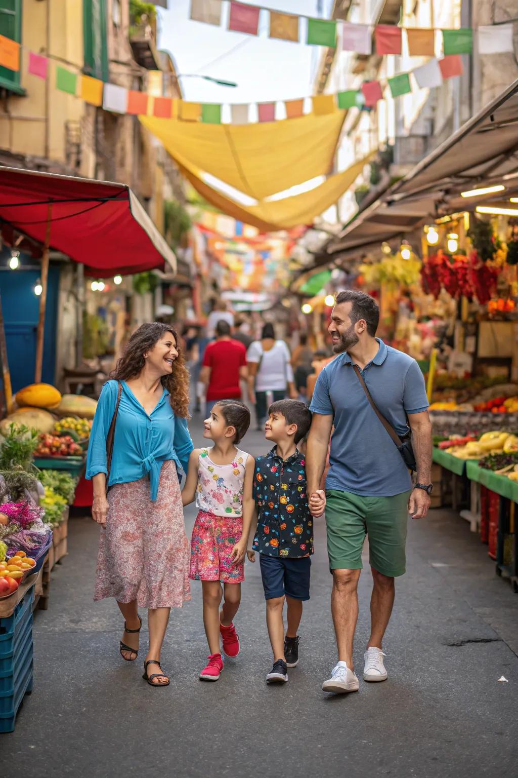 Embrace the dynamism of a roadside bazaar backdrop.
