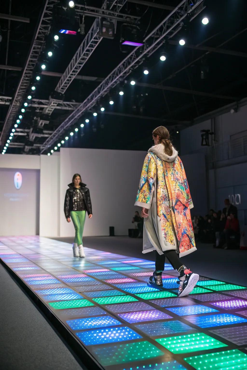 Light-Emitting Diode floors add an advanced and interactive dimension to the fashion runway.