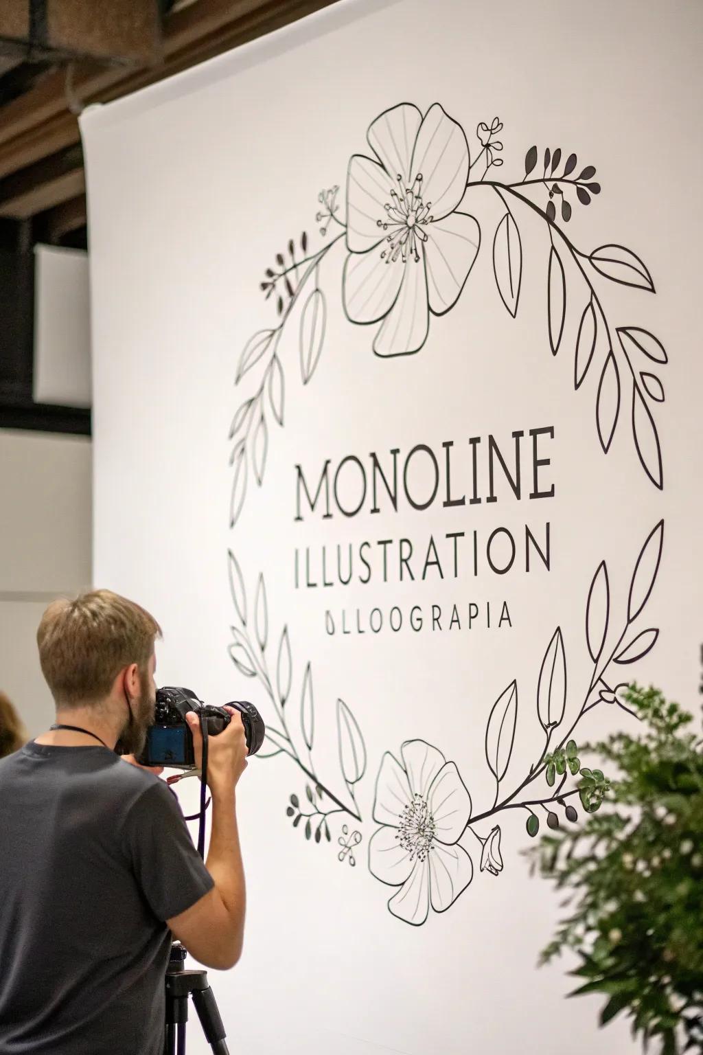 Monoline illustrations present a streamlined, modern appearance.