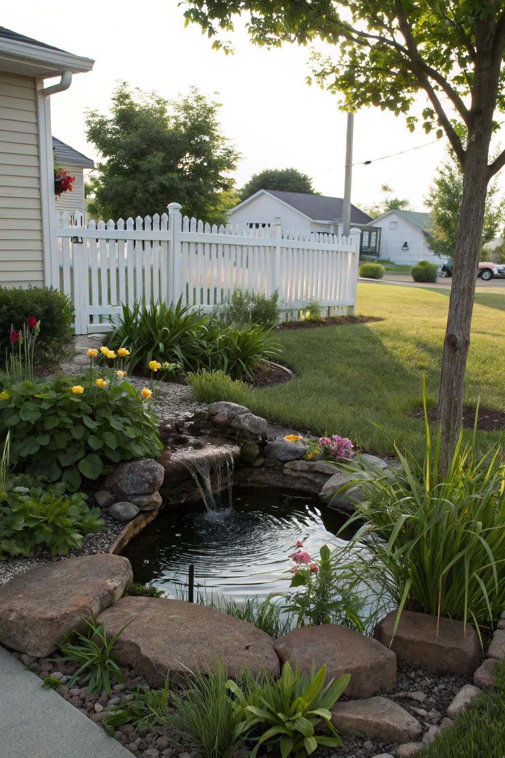 Water pieces add calm with minimal care.