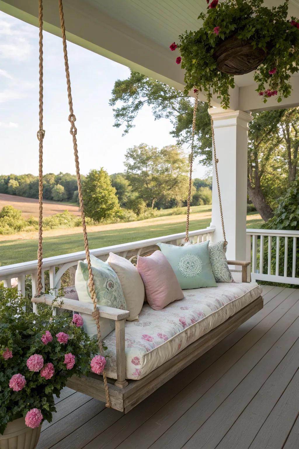Relish additional space with a double swing.