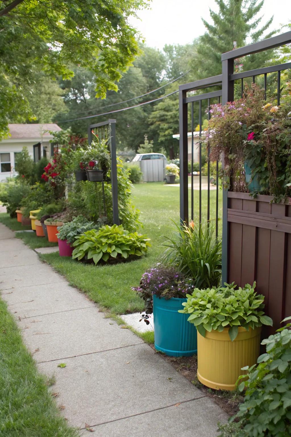Modular gardens furnish adaptable and movable privacy possibilities.