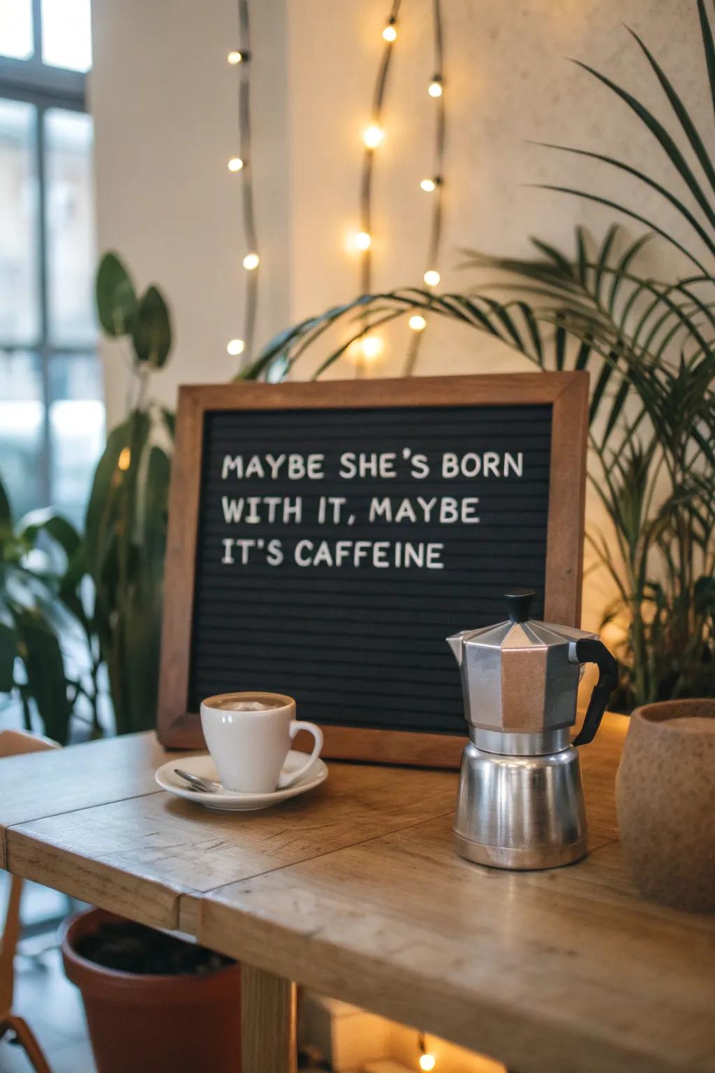Celebrate your love of caffeine in style.