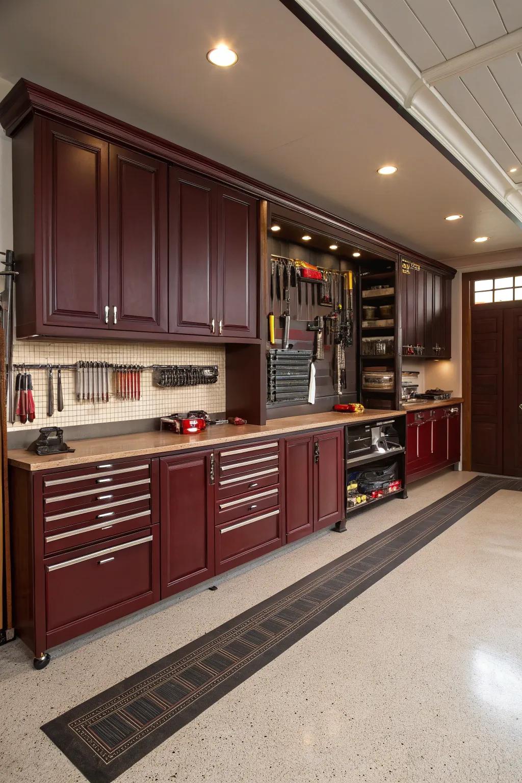 Wine organizers provide a rich, classic feel.