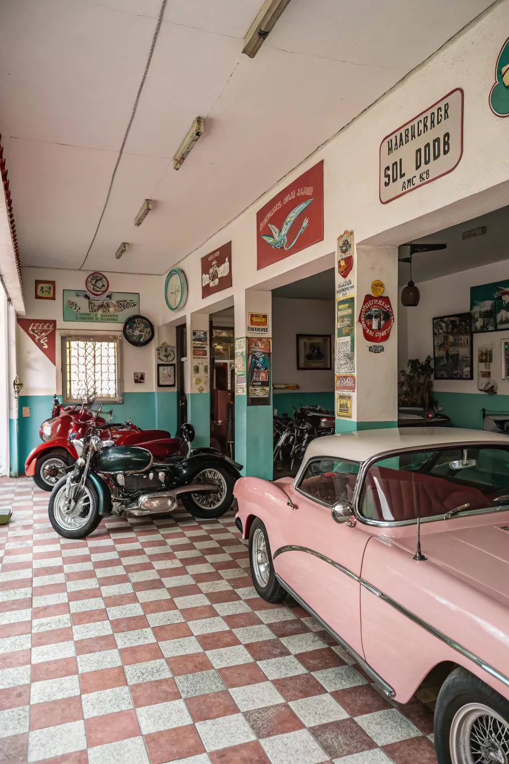 Vintage vibes create a nostalgic atmosphere.