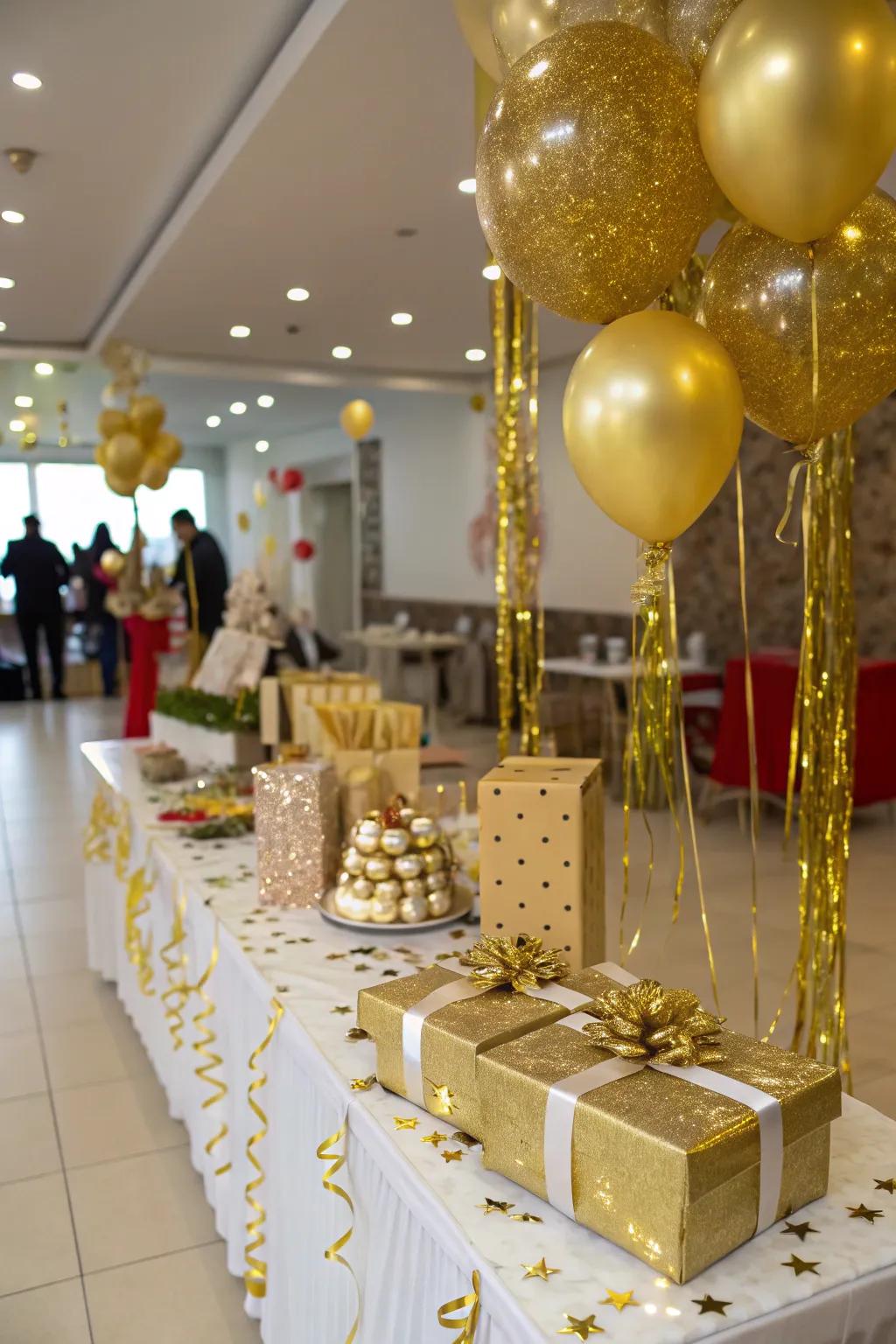 Golden party trinkets constitute a lasting means to express gratitude to your attendees.