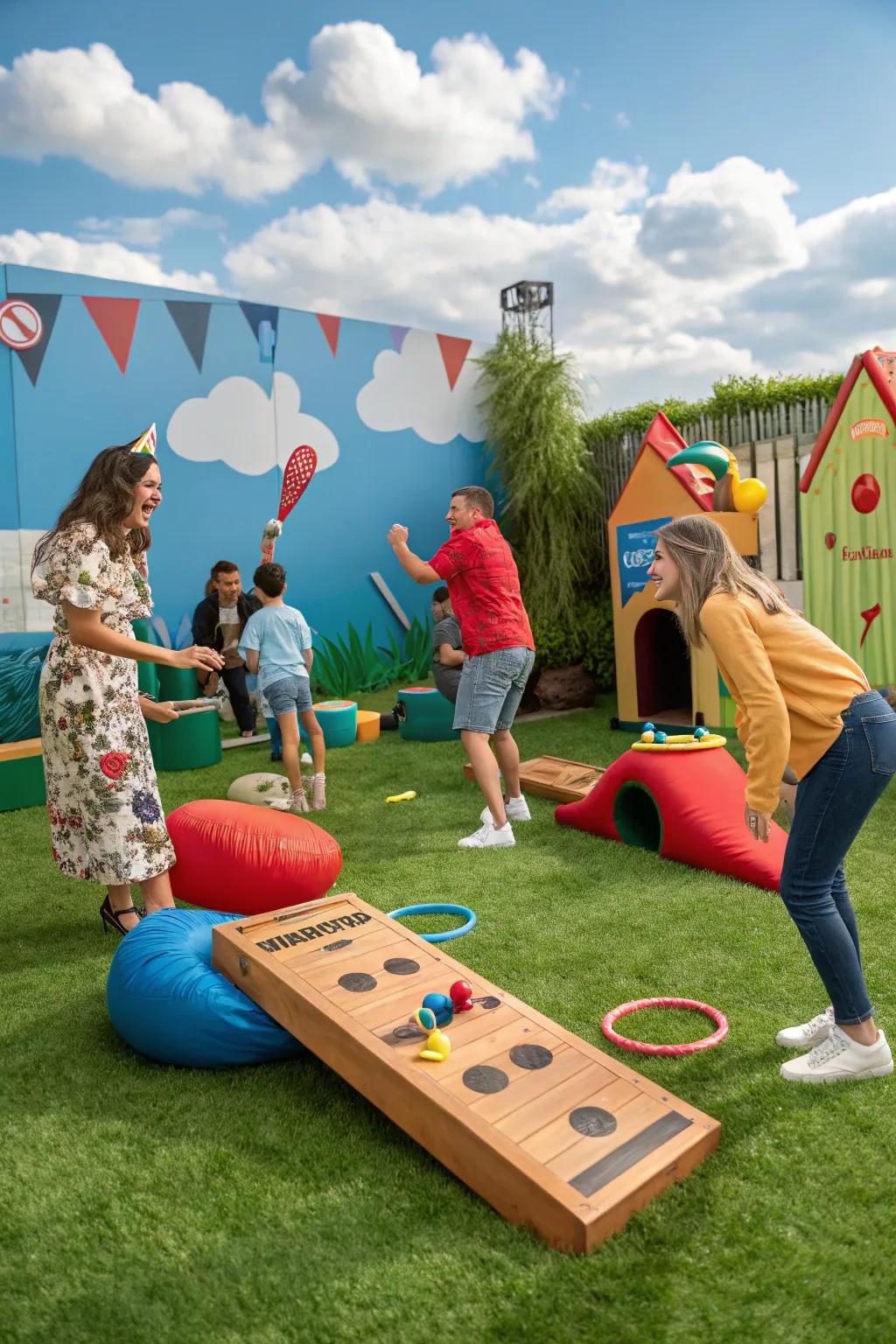 Engage and enjoy: An interactive zone promising friendly competition and fun.