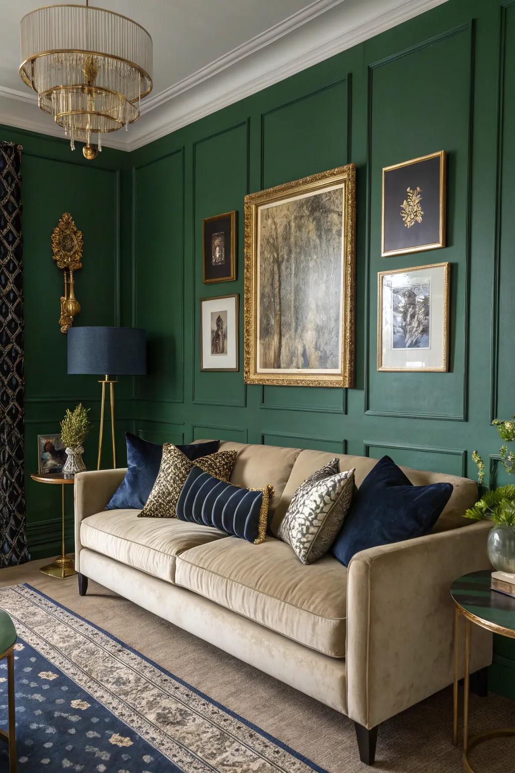 Opposing shades inject drama and sophistication to verdant style.