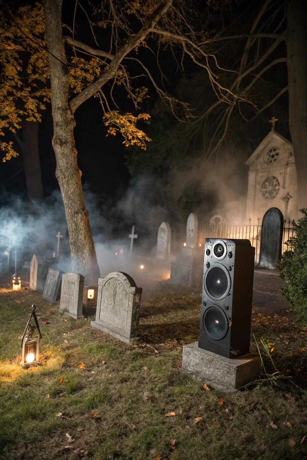 Realize an immersive encounter via spooky auditory vistas.