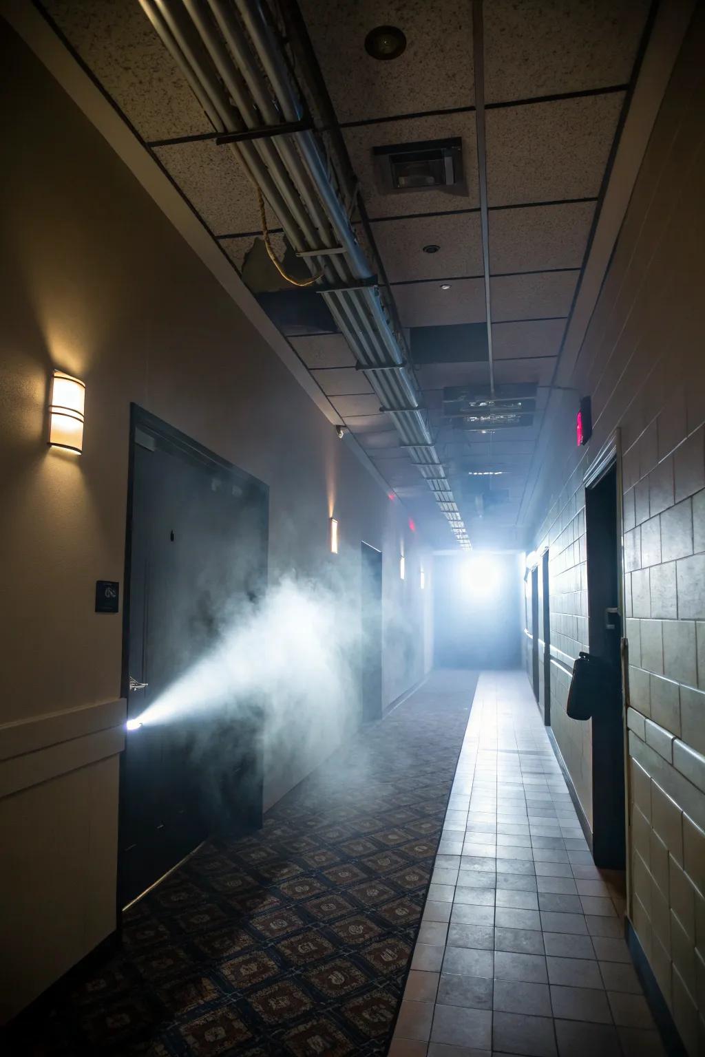 A vapor machine brings an ethereal atmosphere.