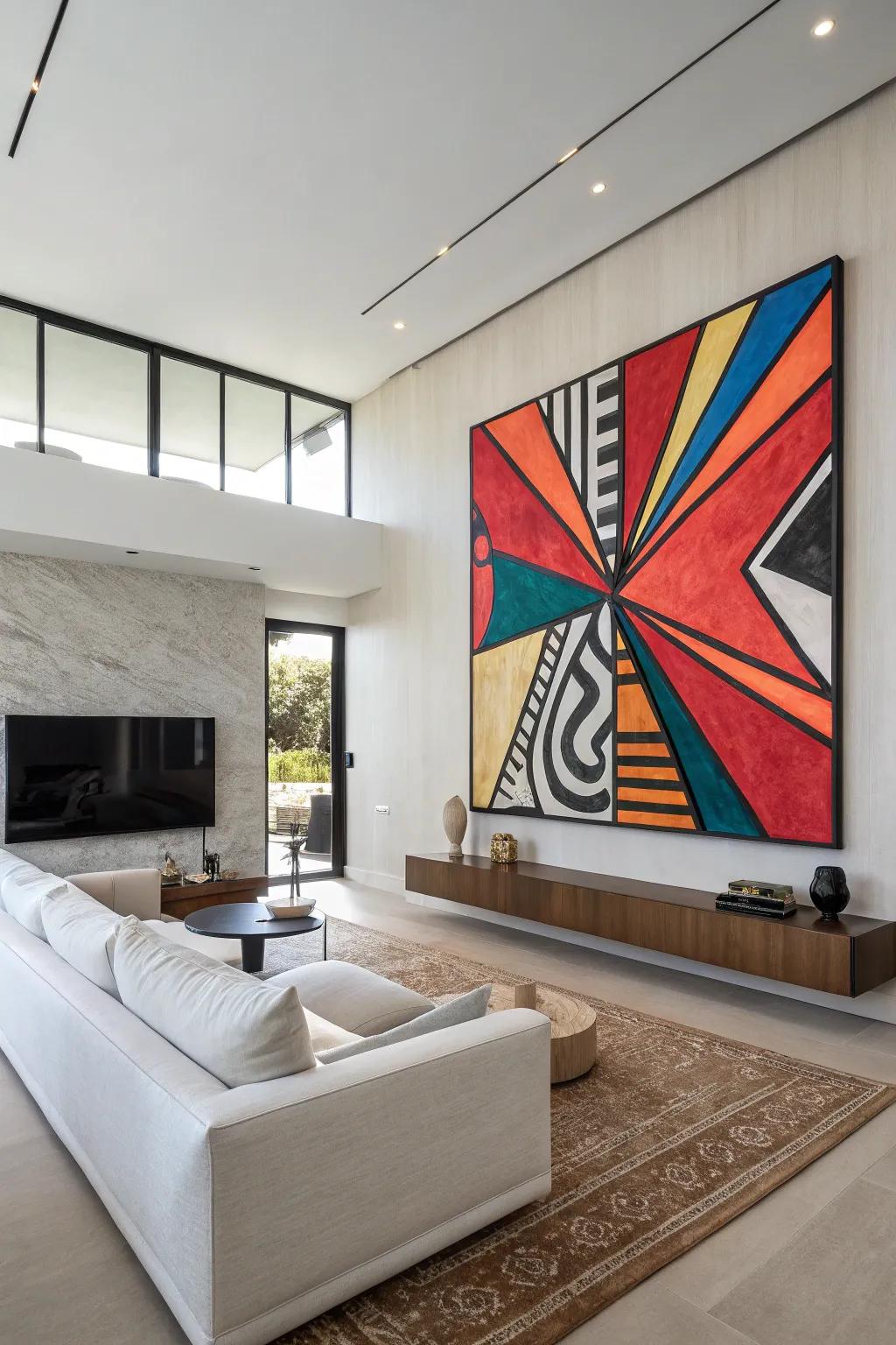 Oversized art makes a bold and stunning statement.