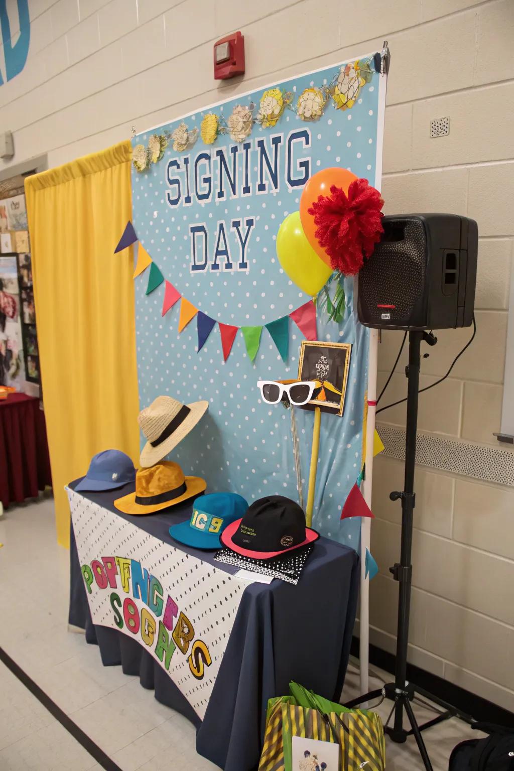 A picture zone ensures a collection of fun memories.