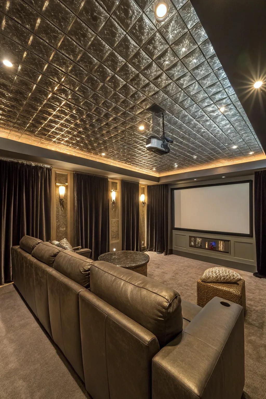 Shine radiantly through gleaming ceiling accents.