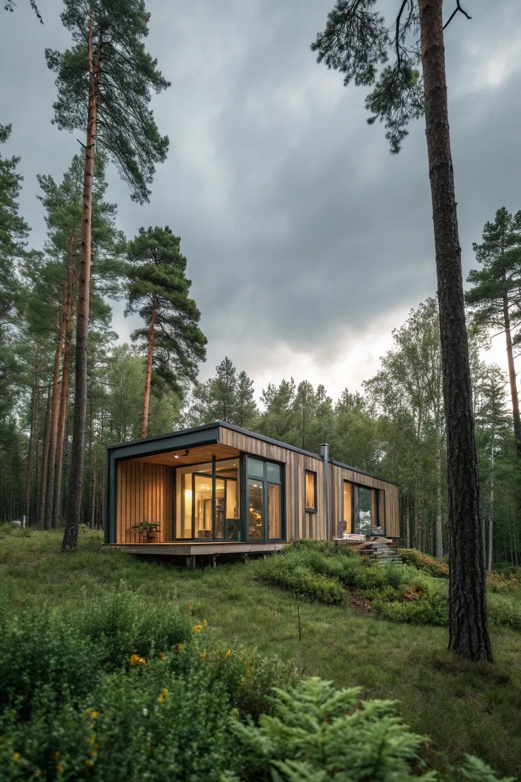 A unit-based dwelling in harmony with its natural setting.
