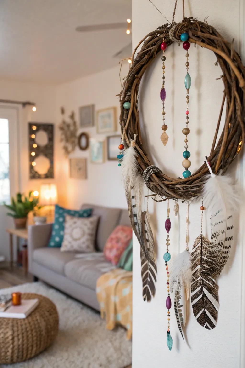 A boho chic circle, radiating free-spirited style.