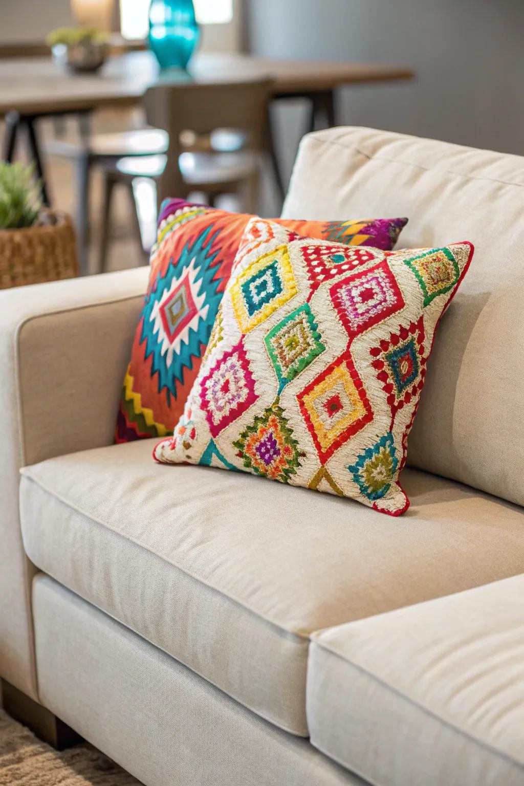 Unexpected bursts of color contribute dynamism and vibrancy to your aesthetic.