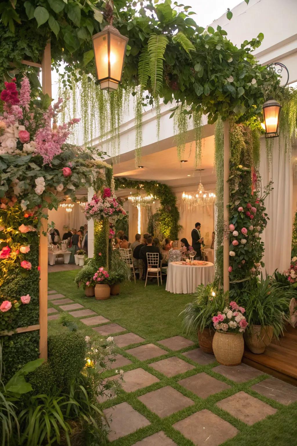 A refreshing indoor plant party showcasing vibrant decor.