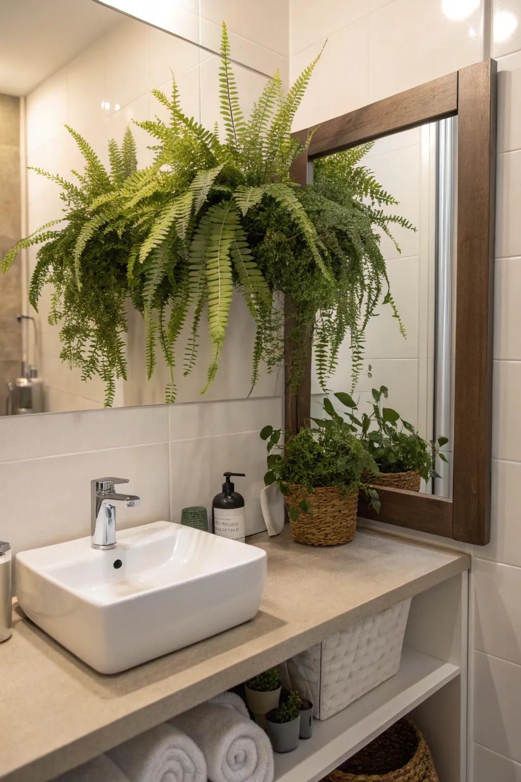 Embrace graceful unpretentiousness through a feathered nest fern.