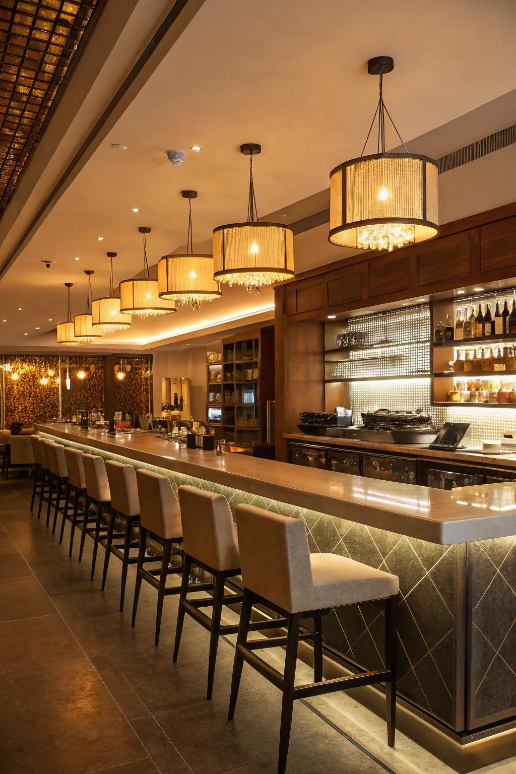 Sophisticated restaurant feel at your kitchen bar.