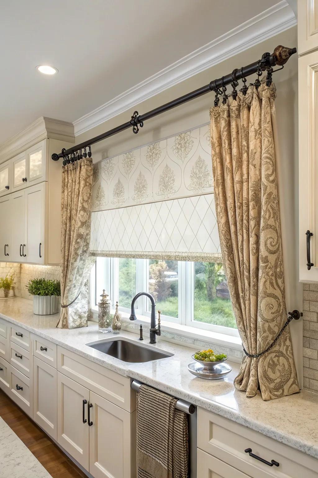 Ornamental rods enhance the sophistication of your window style.