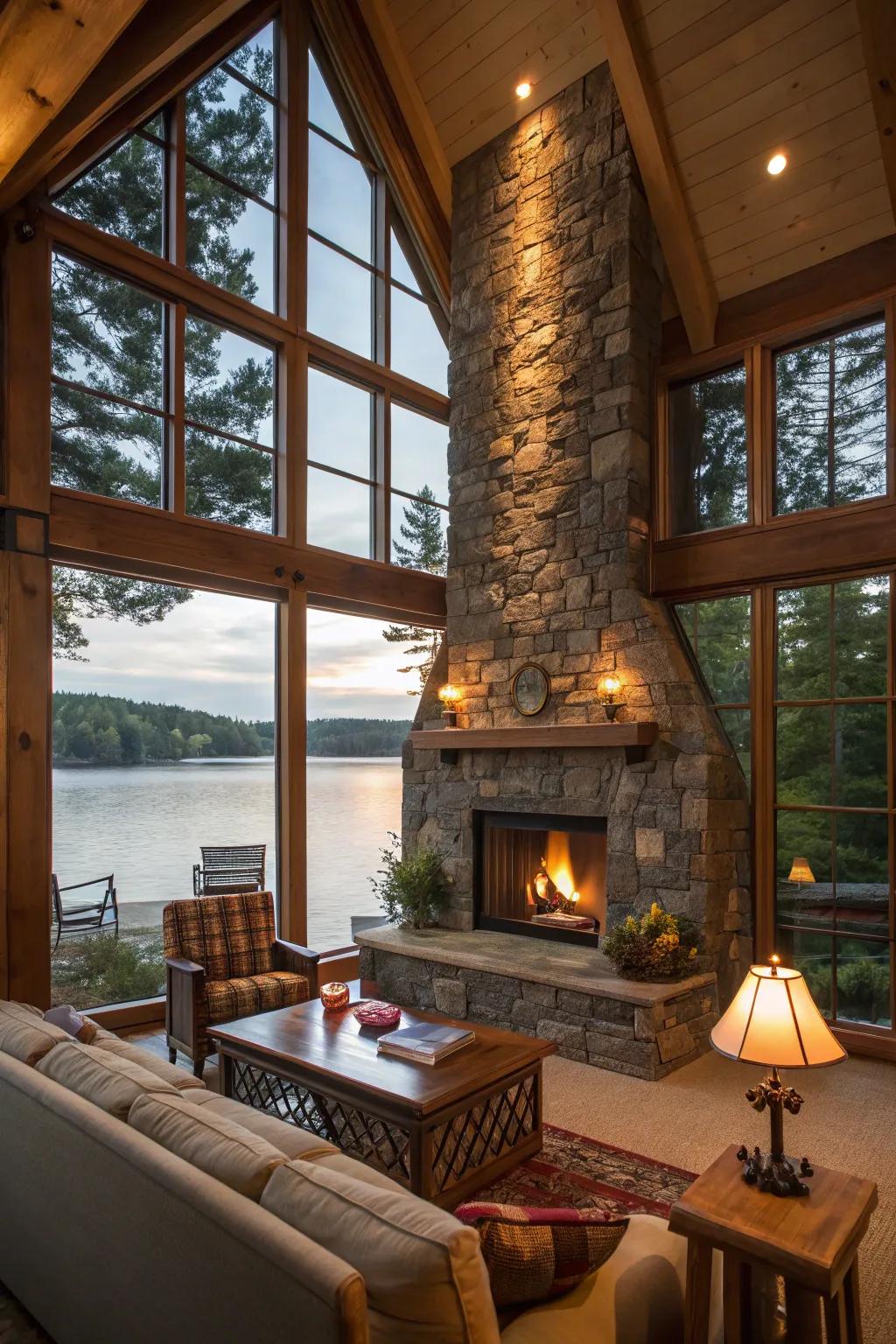 A remarkable hearth acts as a convergence core.