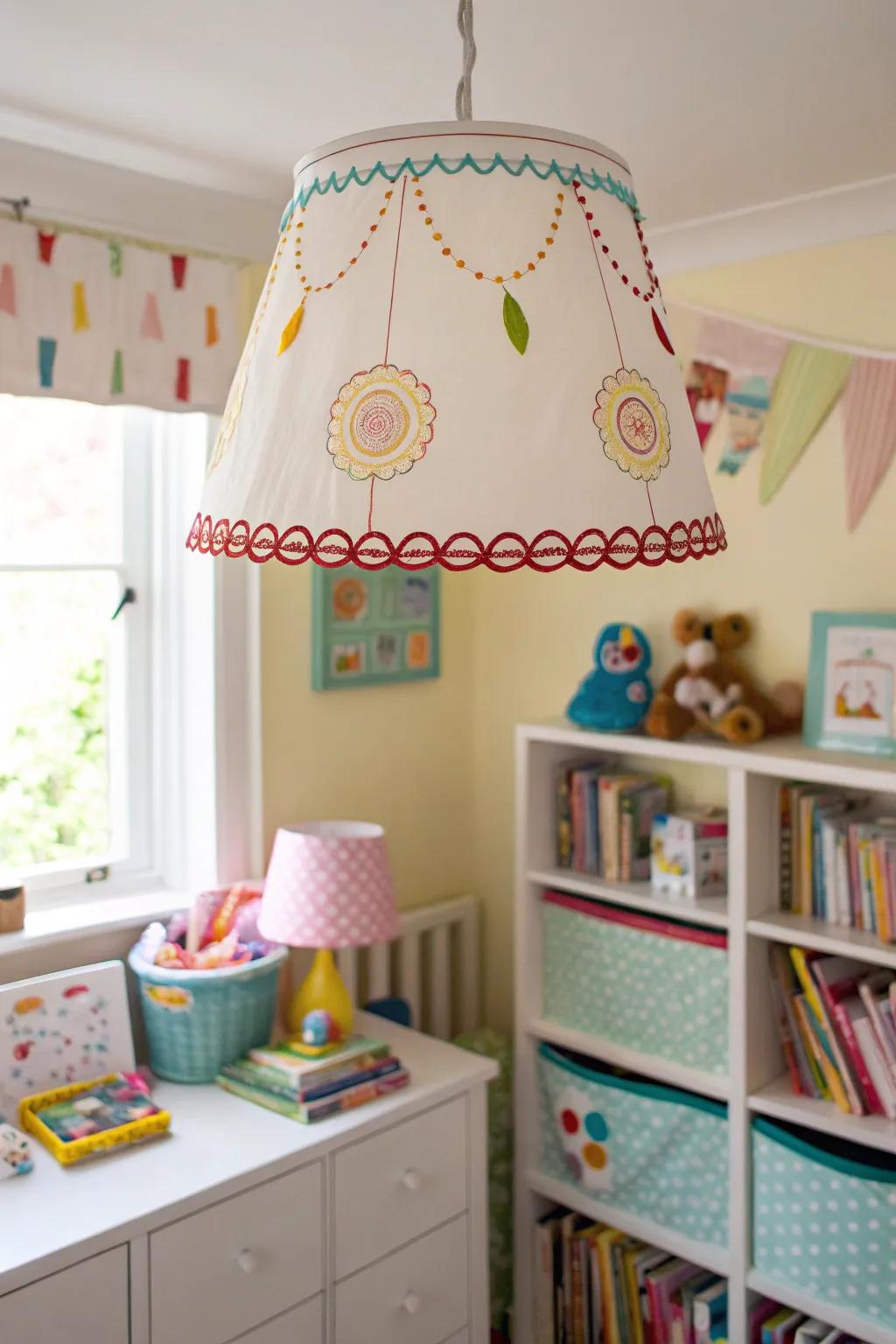 Incorporate vintage charm using zigzag trim on your lampshade.