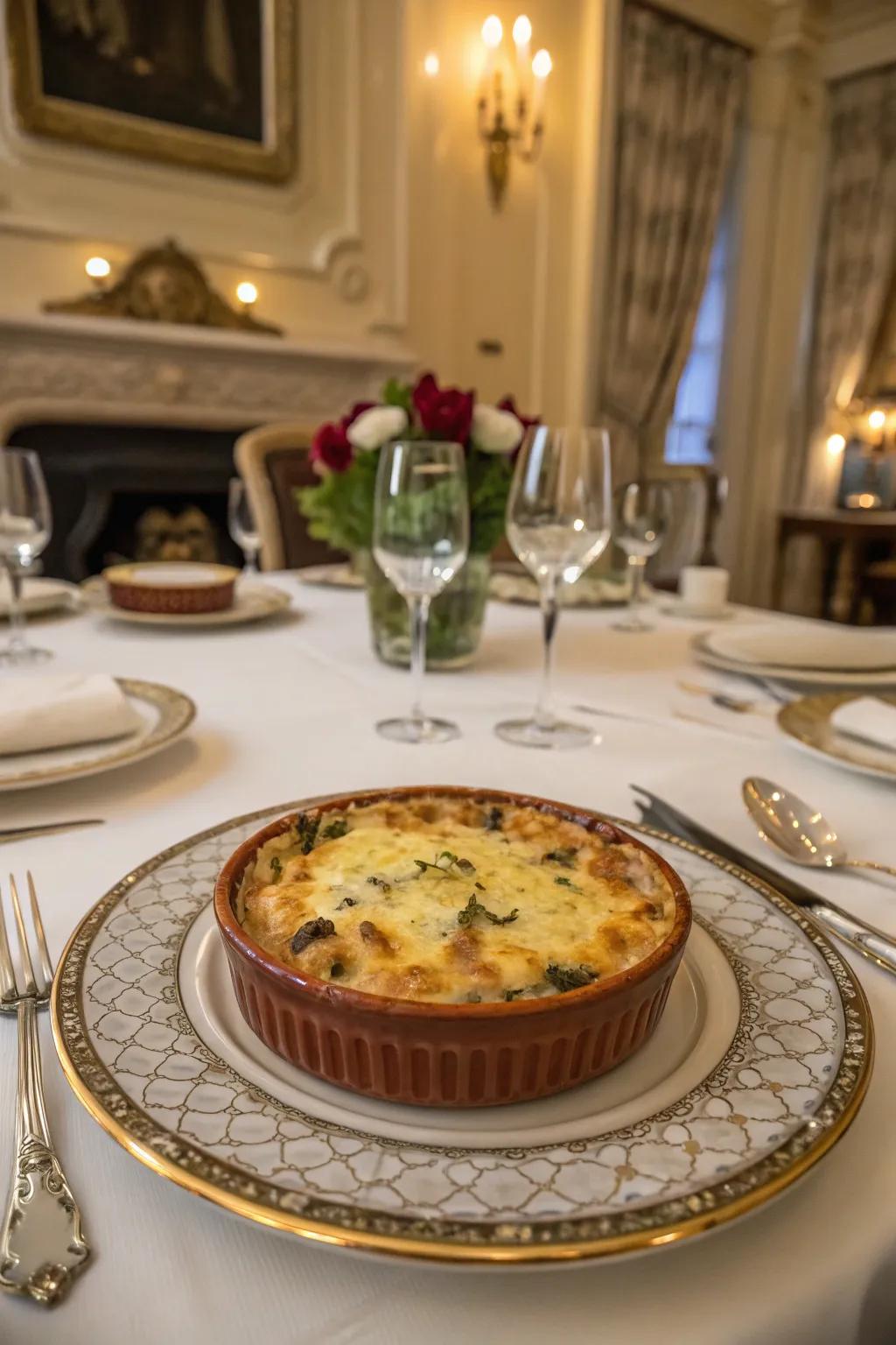 Mushroom and turkey gratin provides a refined take on leftovers.