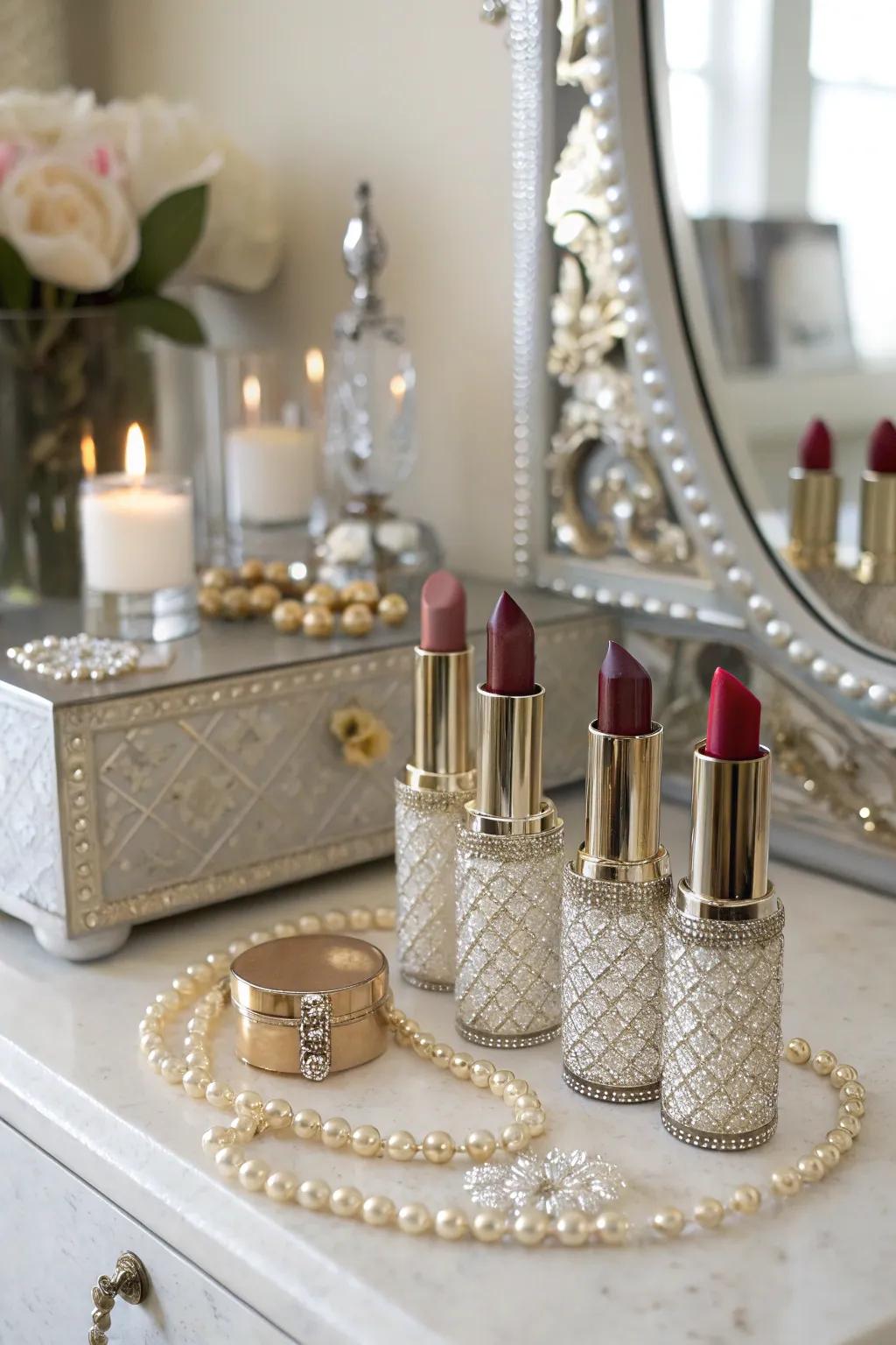 Stylish and sustainable, taper holders make great lipstick storage.