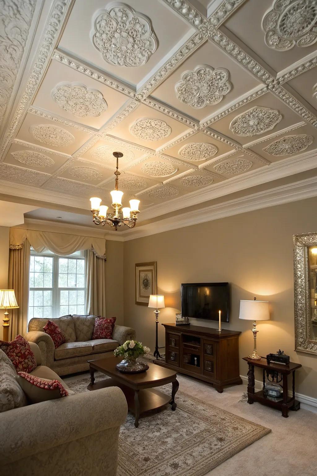 Delicate details adding character to a living room.