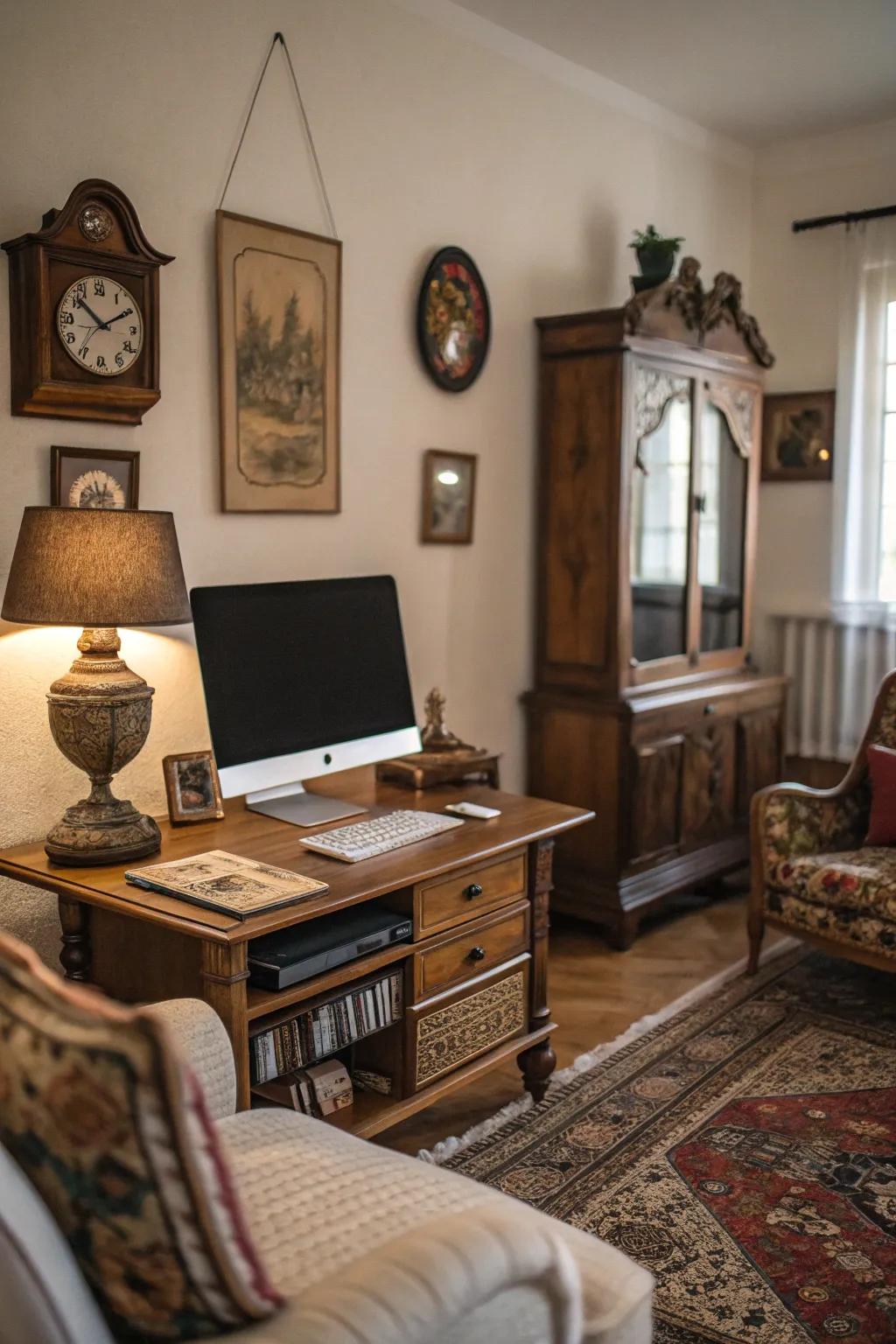 Add character and charm to your space with vintage touches.