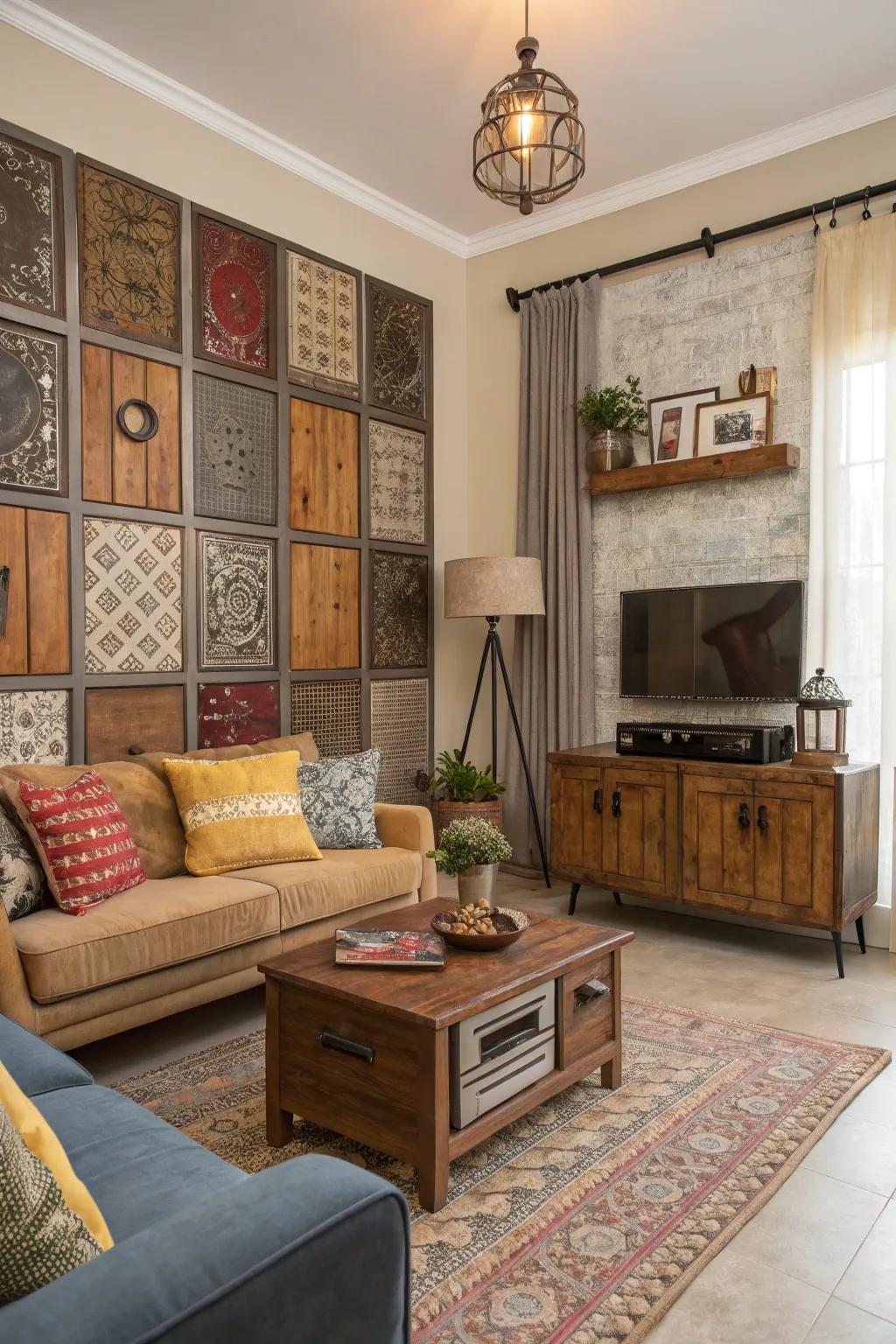Varied materials offer a distinctive and vibrant style.