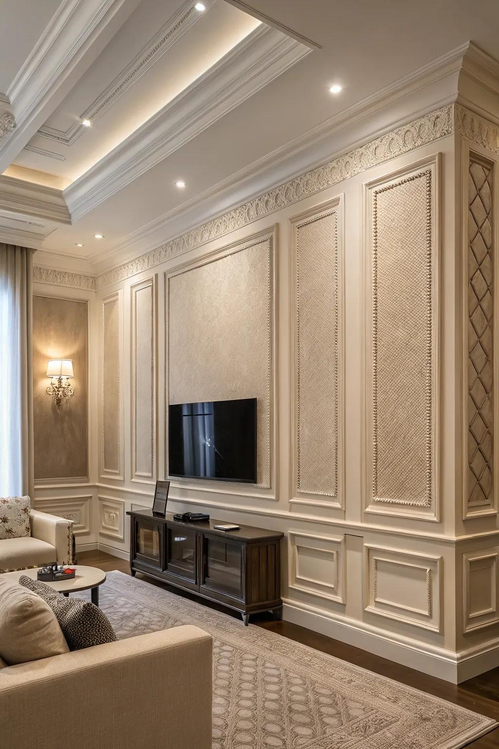 Fluted panels add rhythm and elegance to any room.