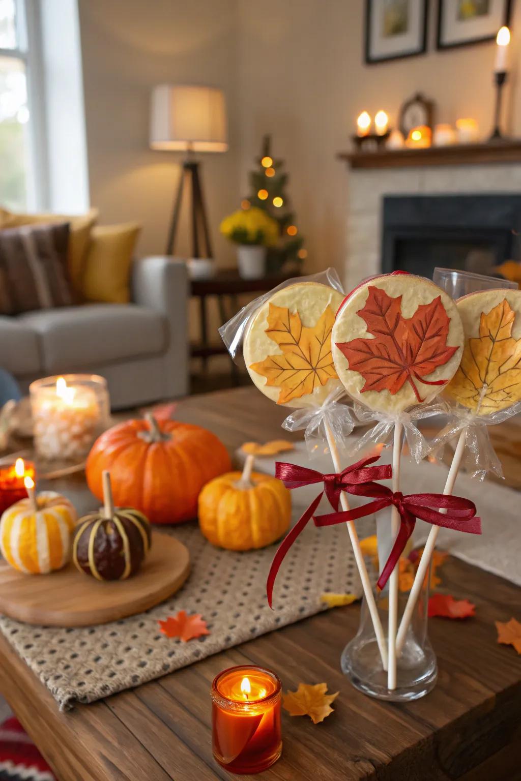 Seasonal décor with candies adds festive flair to your home.
