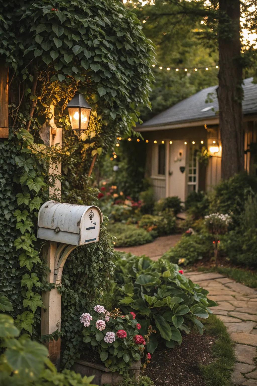 Climbing creeperies impart an enchanting and lavish look to your mailbox.