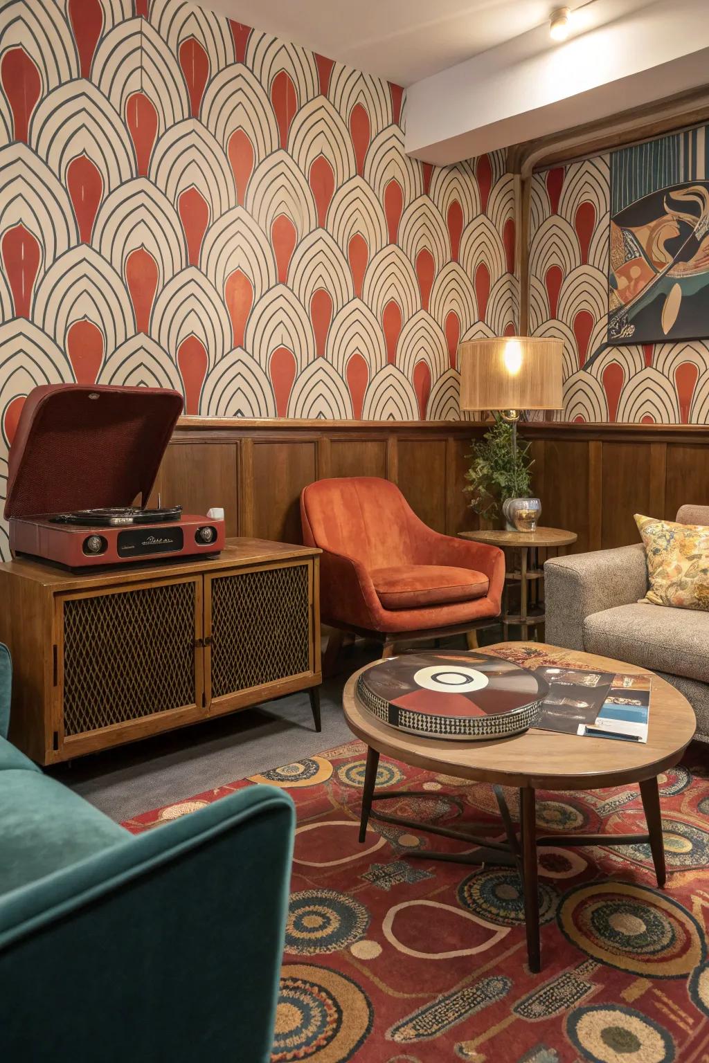 Wallpaper inspired by retro aesthetics for a vintage vibe.