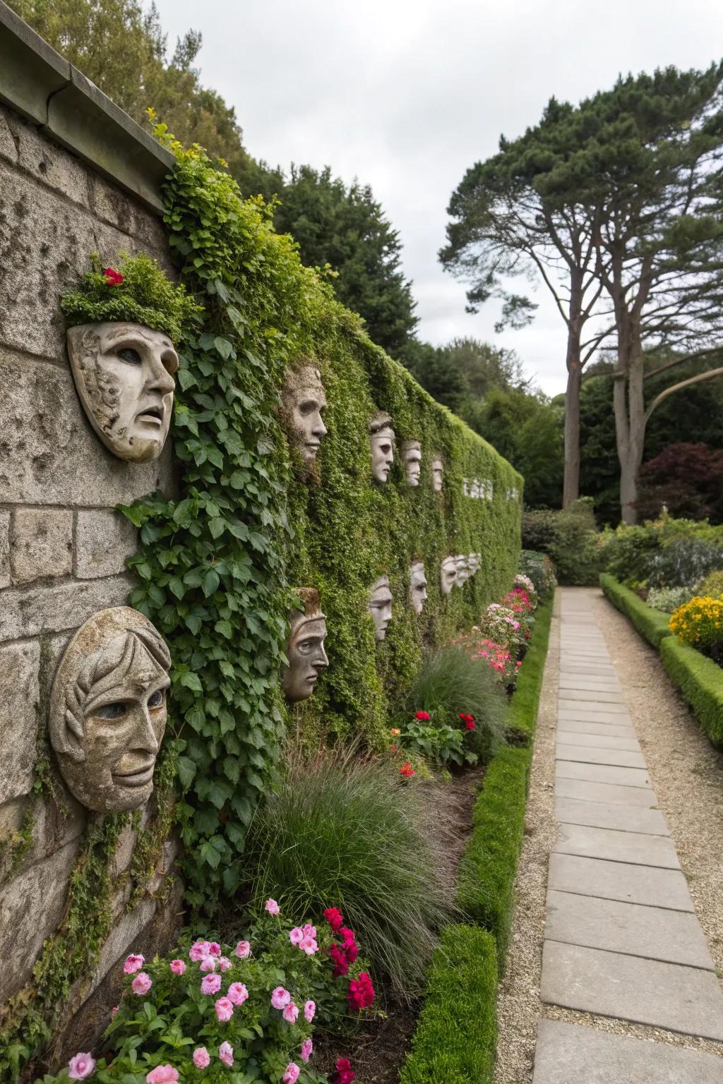 Exterior adornment displays bring art to your garden or patio.