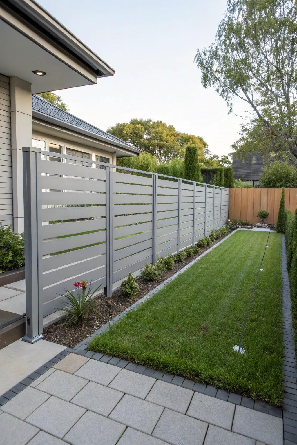 Opt for lightweight durability using a sleek aluminum fence.