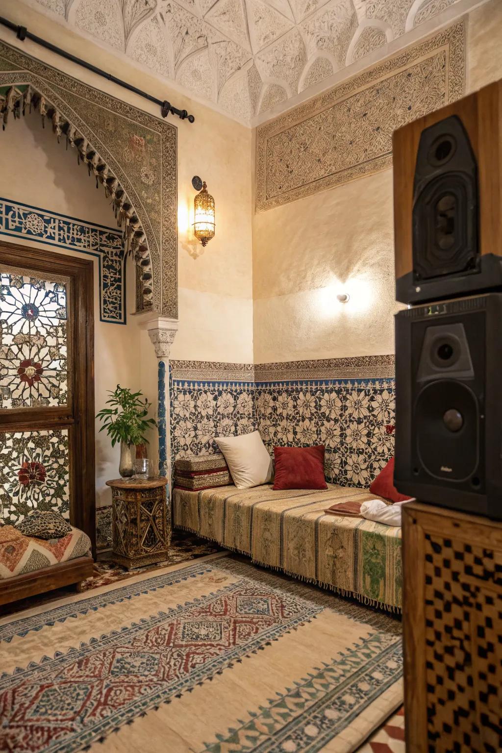 Relaxing sounds put the final touch on a tranquil Moroccan experience.
