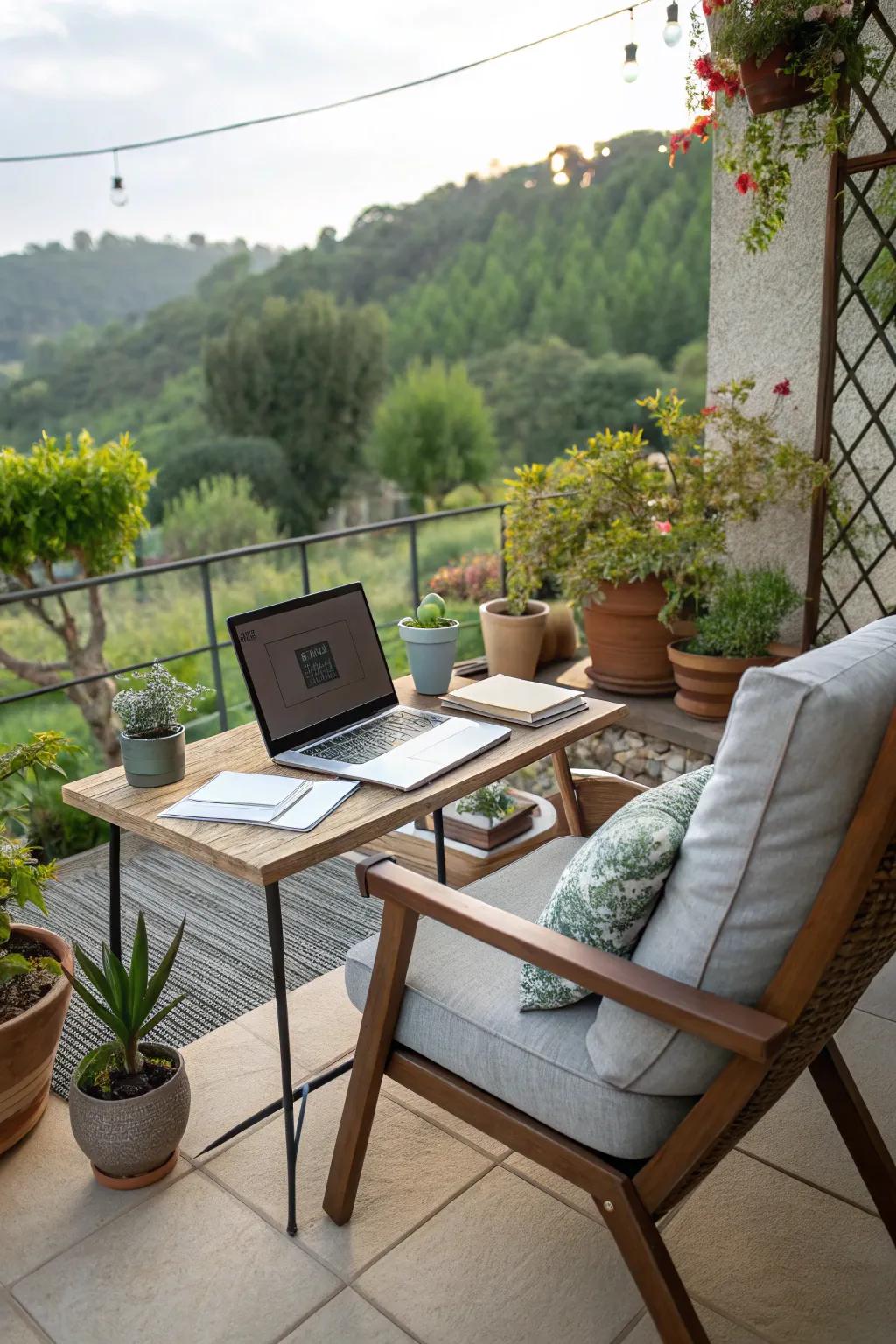 An outdoor office creates a revitalizing and inspiring environment.
