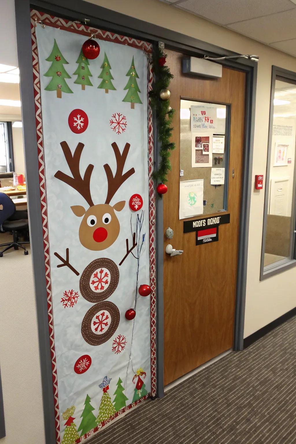 Join in the fun with a Prancer's Frolics themed door.