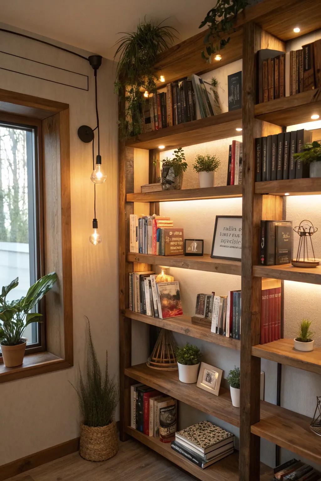With corner shelves, every square inch is put to good use.