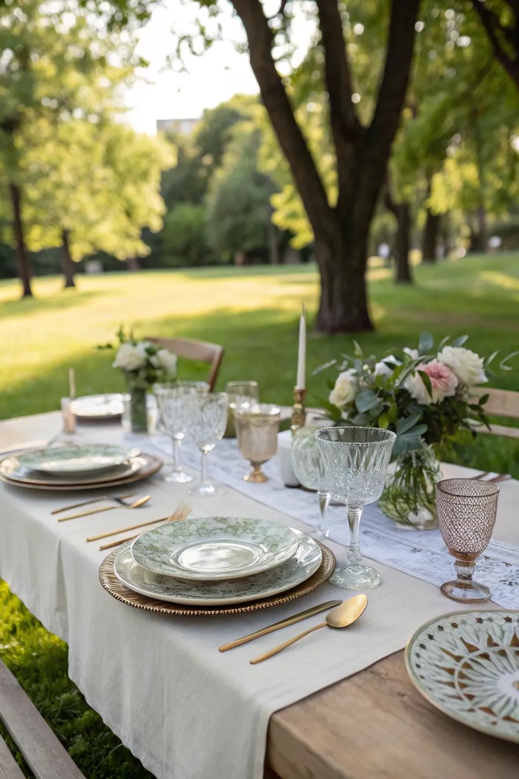 Sophisticated table designs elevate any park event.