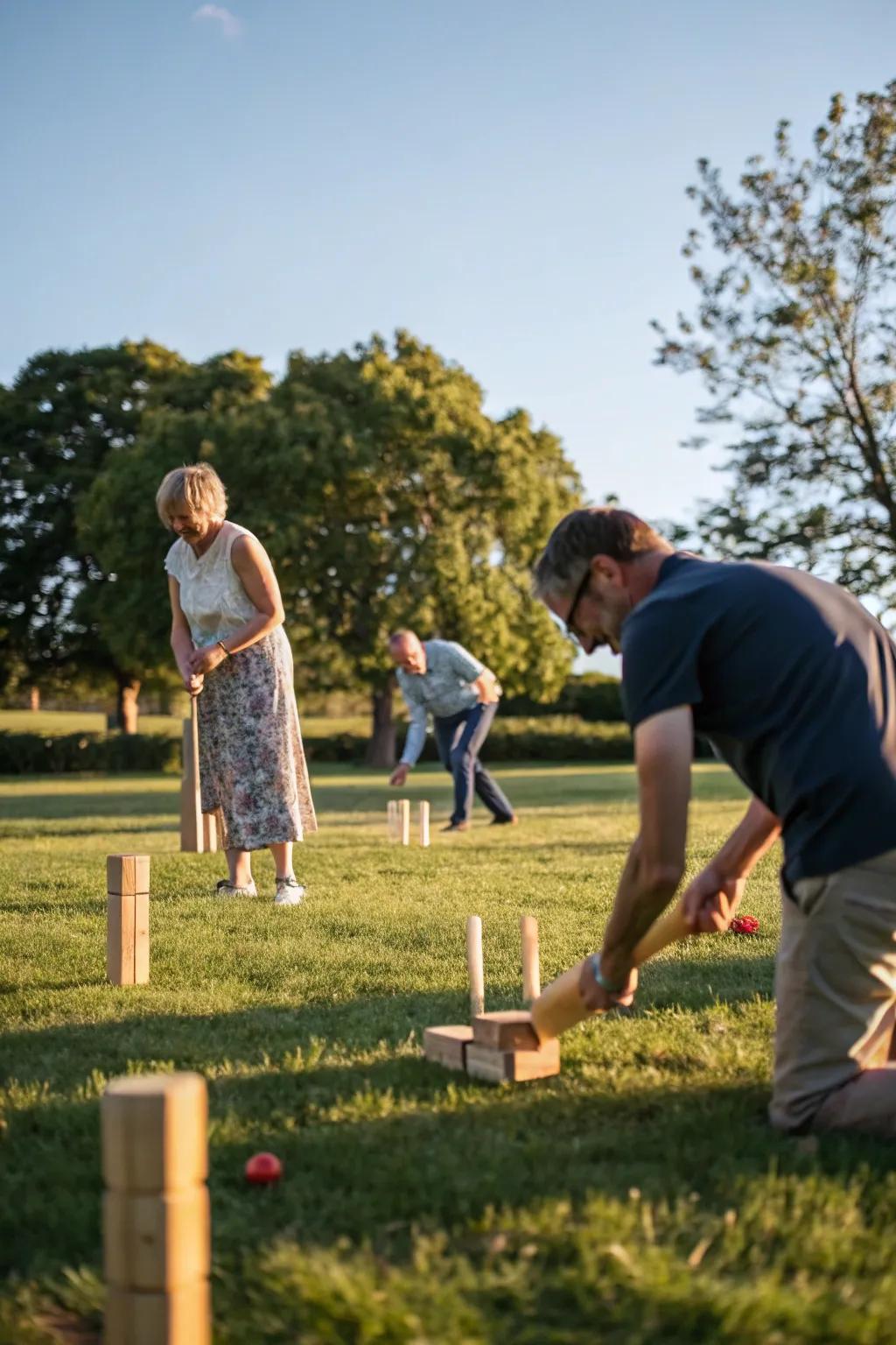 Kubb game providing fun and challenge outdoors