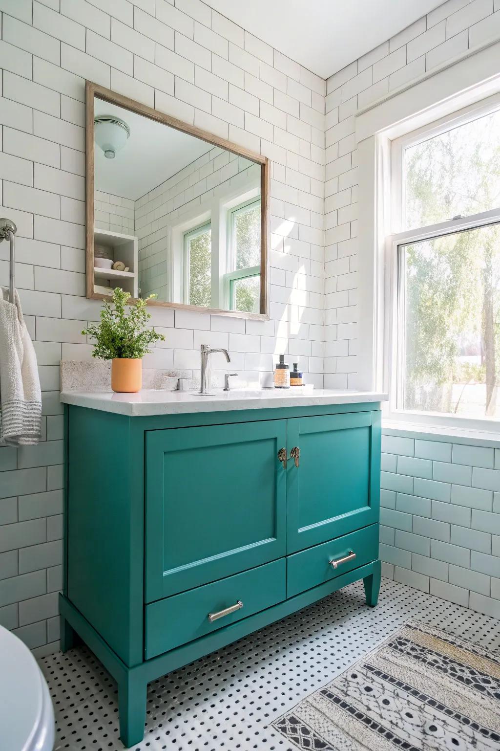 Water vanities add energy and style.